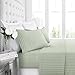 1600 Series Bed Sheet Set - Queen, Sage-White - Nestopia