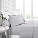 1600 Series Queen Bed Sheet Set - Light Gray/White - Nestopia