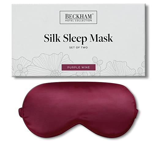 2-Pack Mulberry Silk Sleep Mask - Adjustable Strap - Blackout Eye Mask - Nestopia