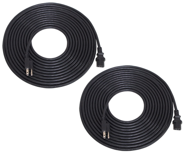 25ft Power Cord for JBL Eon/Mackie Speakers - 2 Pack - Nestopia
