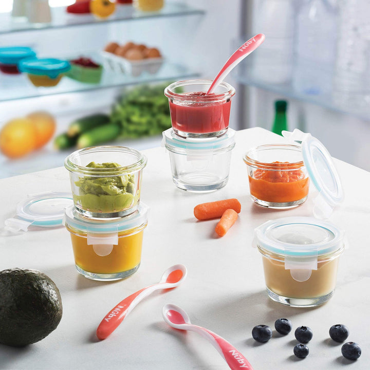 4 Oz Glass Food Containers - 6 Piece Set - Nestopia