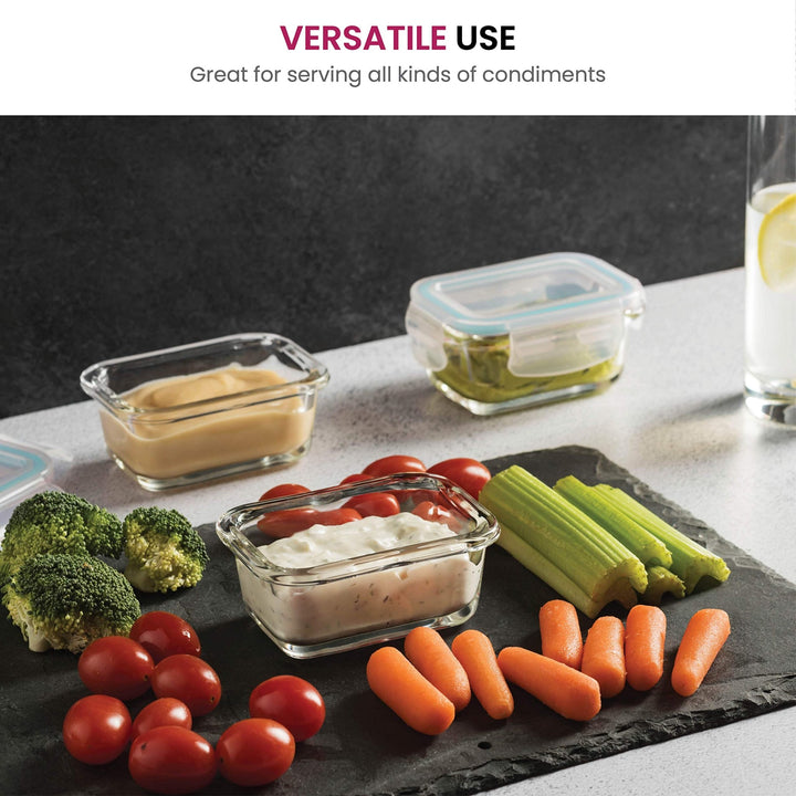 4 Oz Glass Food Containers - 6 Piece Set - Nestopia