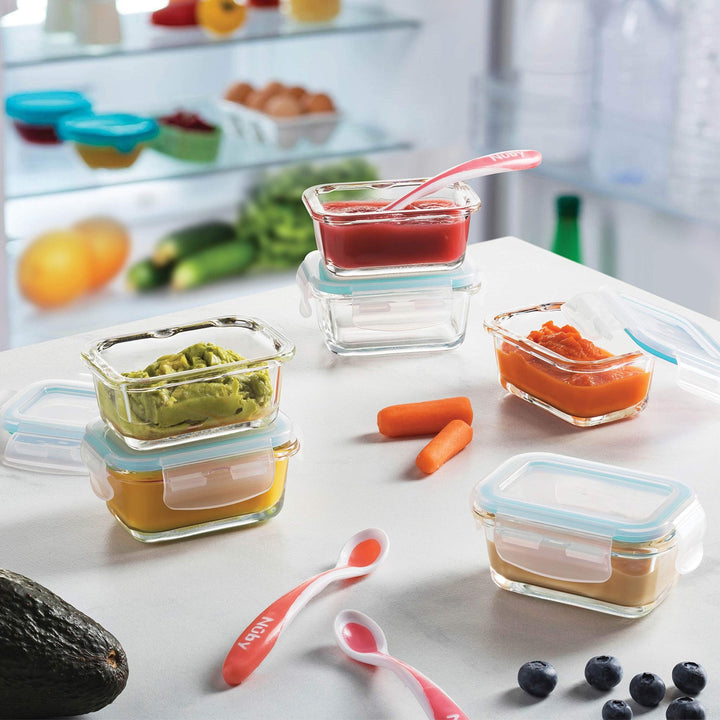 4 Oz Glass Food Containers - 6 Piece Set - Nestopia