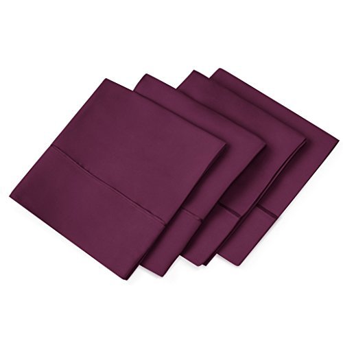 4-Pack Aloe Vera Pillow Cases - Purple - Standard/Queen - Nestopia