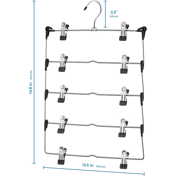 5-Tier Skirt Hangers with Clips - Nestopia