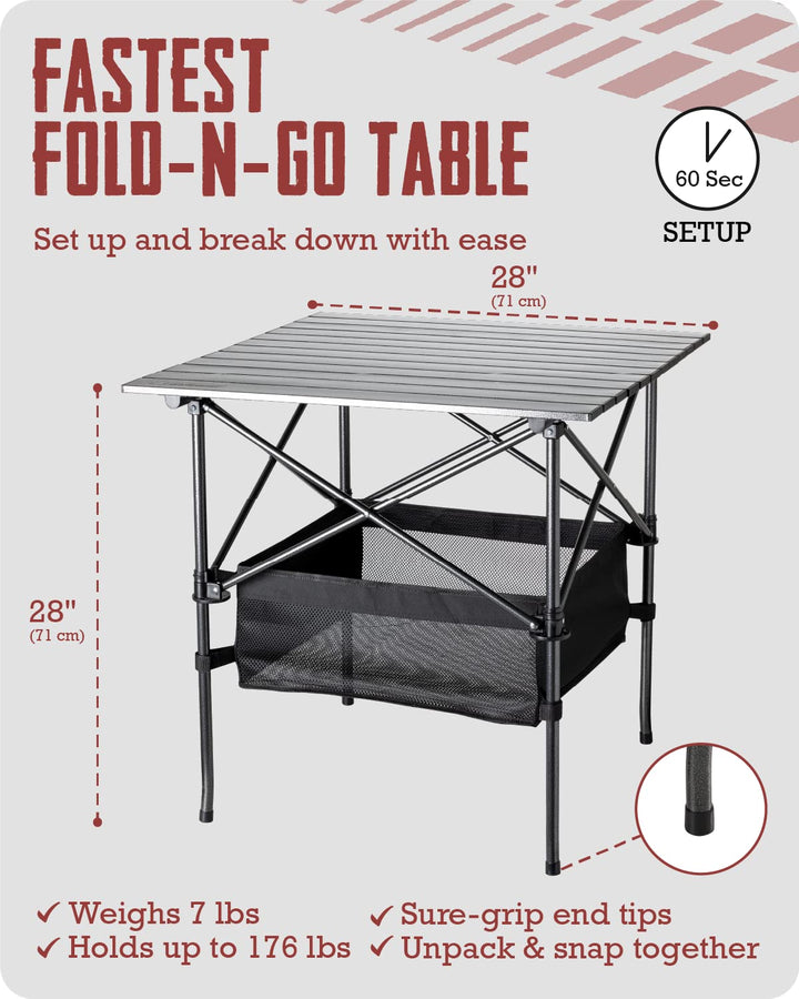 Aluminum Foldable Camping Table - Nestopia