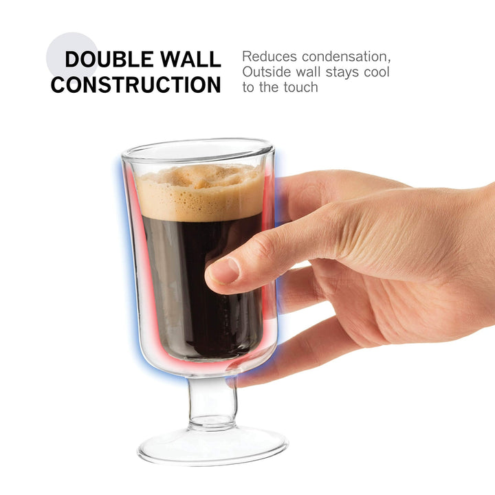 Double Walled Irish Coffee Mugs - 8½ Oz (2 Pack) - Nestopia