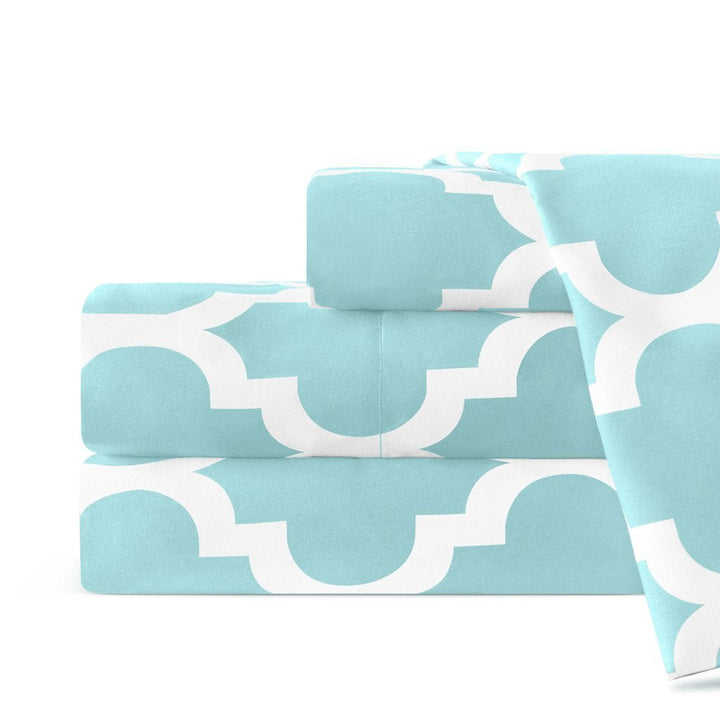 Egy Lux 1600 Bed Sheet Set - Cal King - Aqua - Nestopia