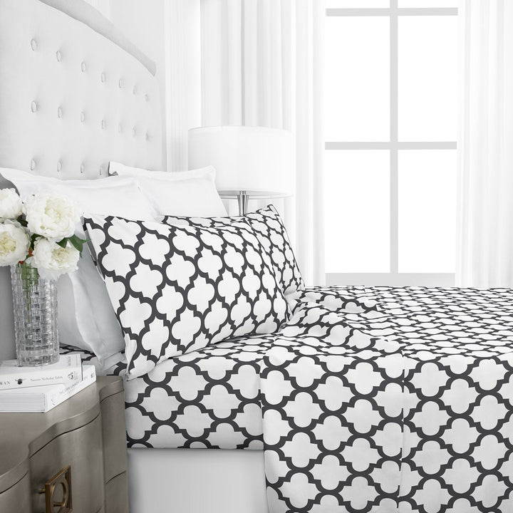Egy Lux 1600 Bed Sheet Set - King - White - Nestopia