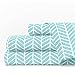 Egy Lux 1600 Sheet Set, Cal King, Aqua-White - Nestopia