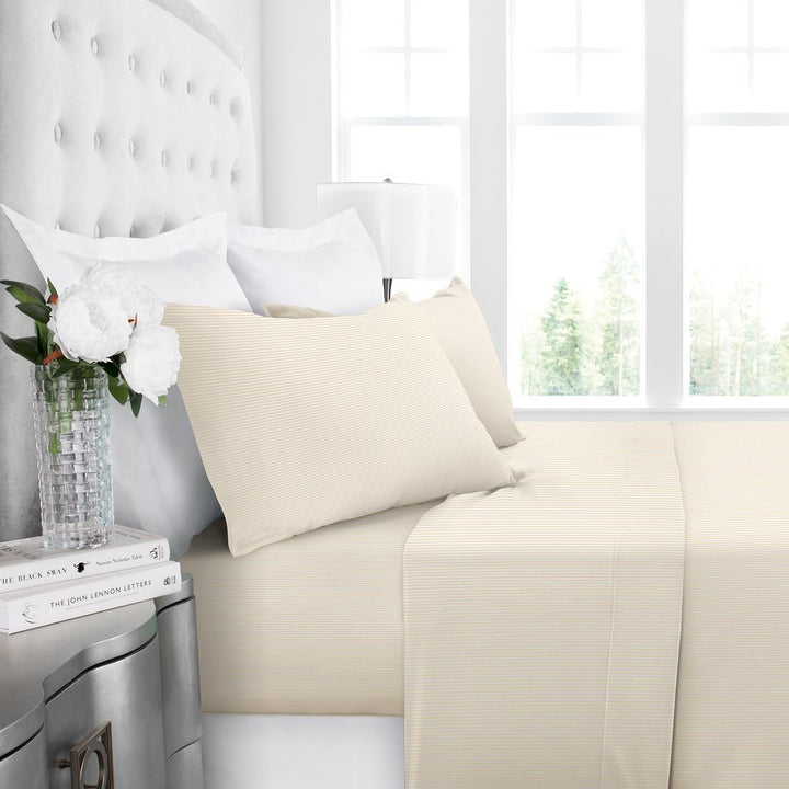 Egy Lux 1600 Twin Sheet Set, Cream-White - Nestopia