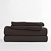 Egy Lux 4-Pc Sheet Set - Split King, Choc - Nestopia