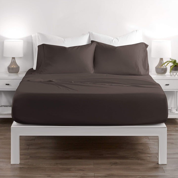 Egy Lux 4-Pc Sheet Set - Twin, Choc - Nestopia