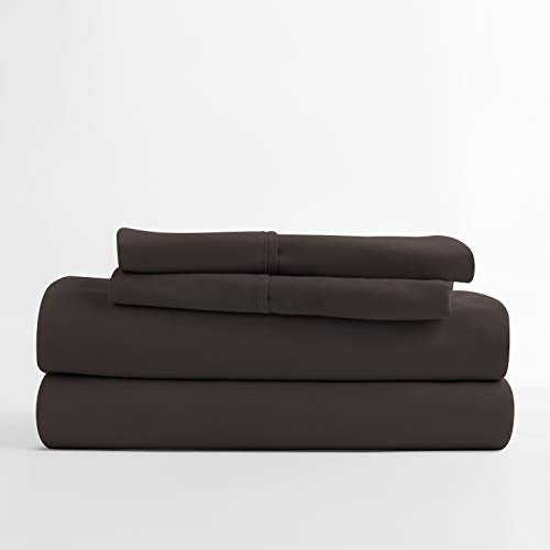 Egy Lux 4-Pc Sheet Set - Twin, Choc - Nestopia