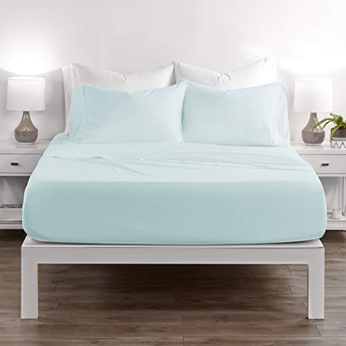 Egy Lux Bed Sheet Set - Split King, Aqua - Nestopia