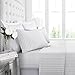 Egyptian 1600 Twin Sheet Set - White/Lt Gray - Nestopia