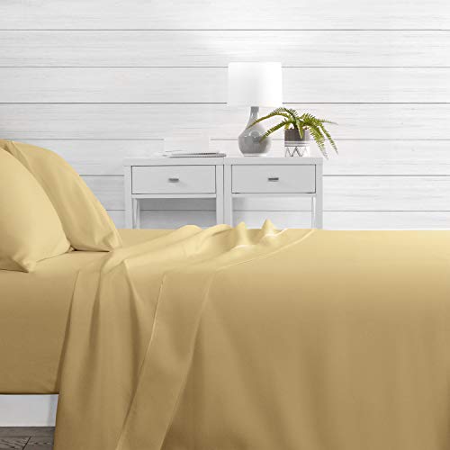 Egyptian 4-Pc Sheet Set - Split King, Gold - Nestopia