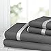 Egyptian Bed Sheet Set - Queen - Gray/Light Gray - Nestopia