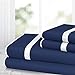 Egyptian Luxury Bed Sheet Set - Twin - Navy/White - Nestopia