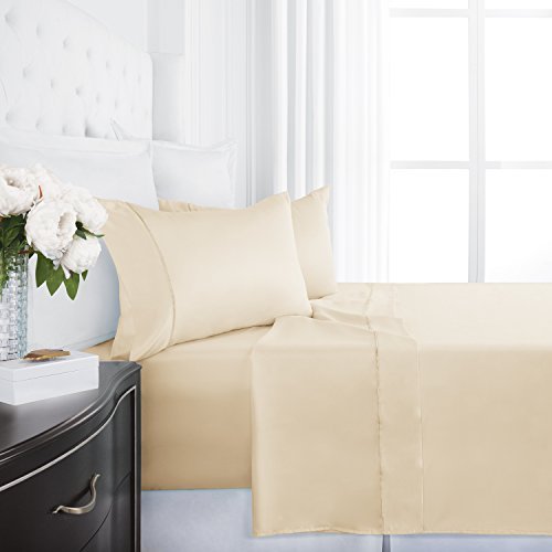 Full Satin Bed Sheet Set - Ivory - Nestopia