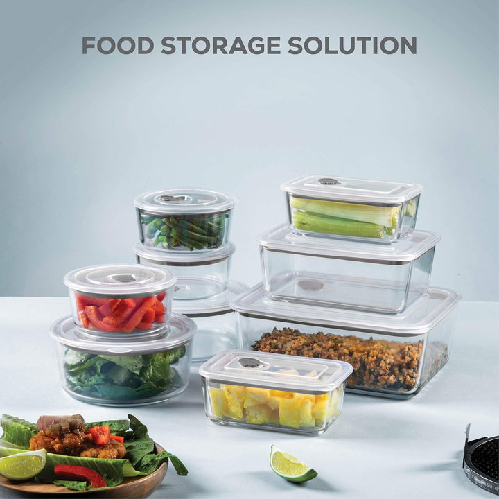 Glass Food Storage Container Set - 20 Piece Set - Nestopia