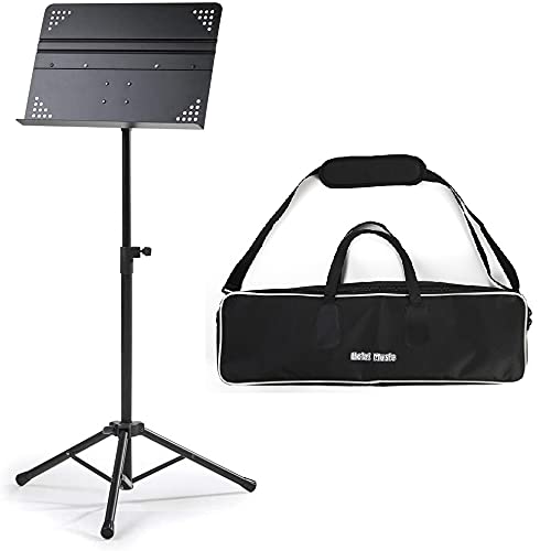 Hola! HM-MS+ Professional Folding Orchestra Sheet Music Stand + Carry Bag - Nestopia