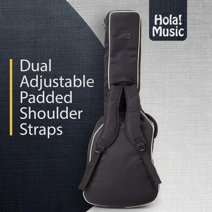Hola! Music Electric Guitar Gig Bag, Deluxe Series with 15mm Padding, Black - Nestopia