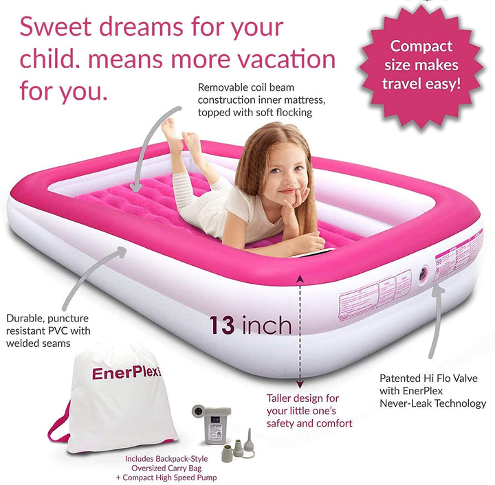 Kids Inflatable Travel Bed + Pump - Nestopia