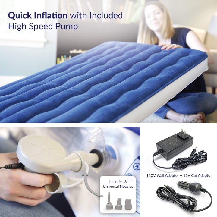 Kids Inflatable Travel Bed + Pump - Nestopia