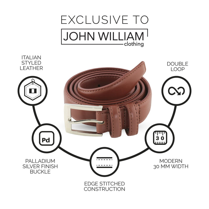 Leather Belts for Men - Brown & Black - Nestopia