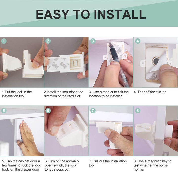 Magnetic Baby Proofing Cabinet Locks - Nestopia