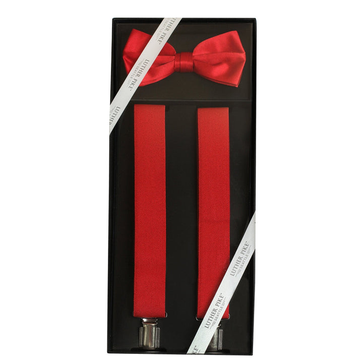 Mens Bow Tie & Suspenders Set - Formal Gift Box - Nestopia