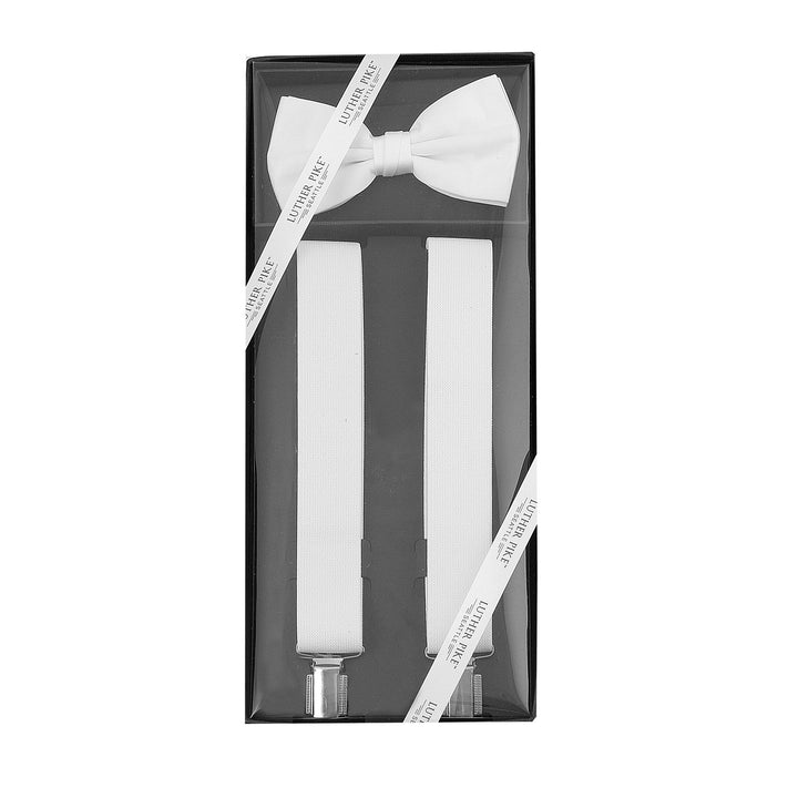 Mens Bow Tie & Suspenders Set - Formal Gift Box - Nestopia