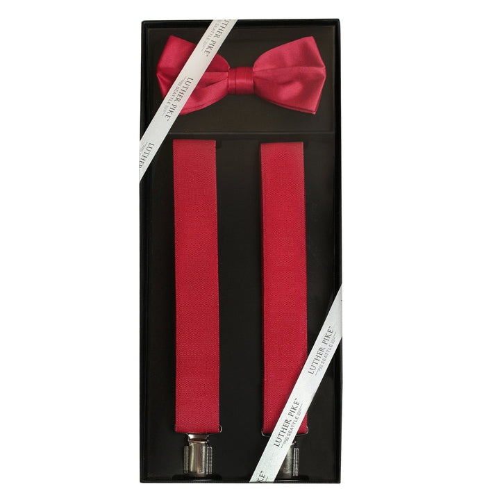 Mens Bow Tie & Suspenders Set - Formal Gift Box - Nestopia