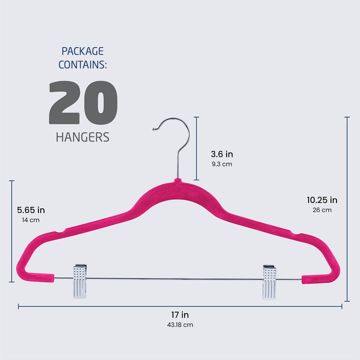 Metal Clip Pants Hangers - 20 Pack - Nestopia