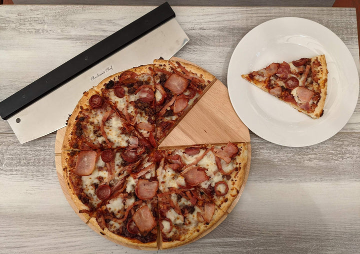 Pizza cutting Board w/ Pizza Cutter - Nestopia