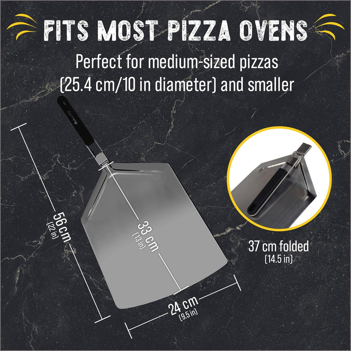 Pizza Peel XL Stainless Steel Foldable Handle - Nestopia