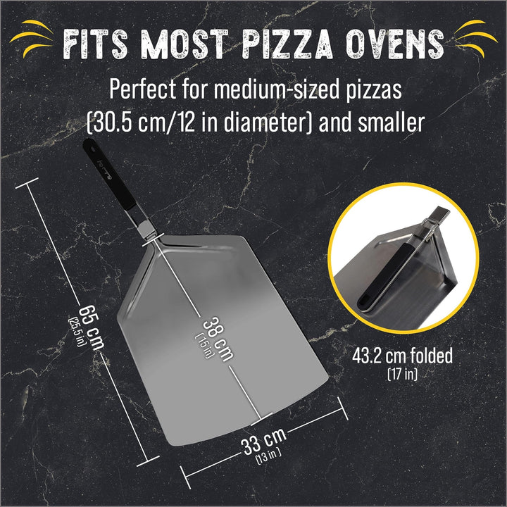 Pizza Peel XL Stainless Steel Foldable Handle - Nestopia