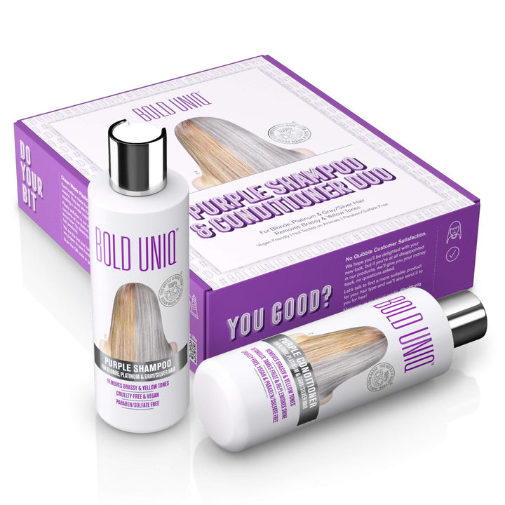 Purple Toning Shampoo & Conditioner Set - 8 Fl Oz Each - Nestopia