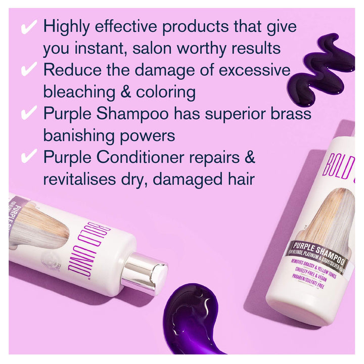 Purple Toning Shampoo & Conditioner Set - 8 Fl Oz Each - Nestopia