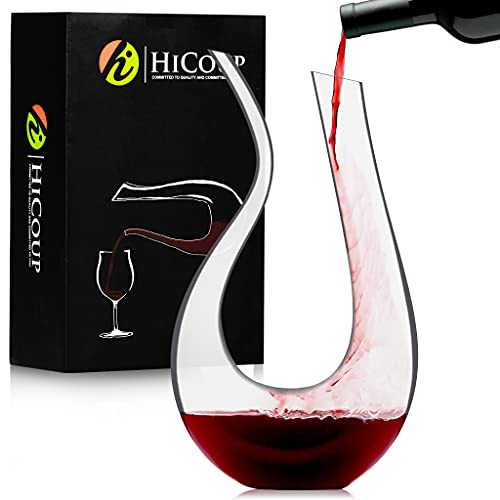 Red Wine Decanter with Aerator - 750mL Crystal Glass Wine Carafe - Nestopia