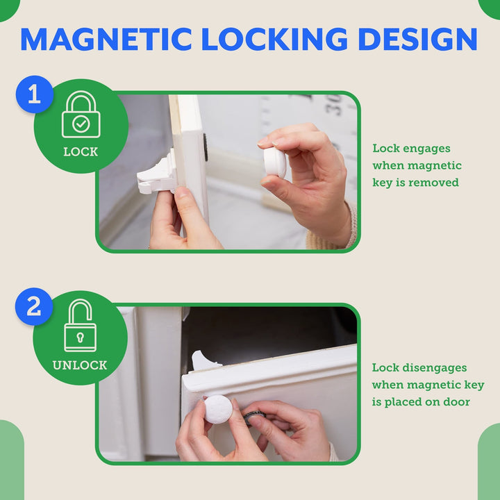 Replacement Keys for Magnetic Cabinet Locks - 3 Pack - Nestopia