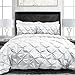 Sleep Restor Pinch Pleat Lux Goose Down Alt Comforter Set - Full-Queen, White - Nestopia