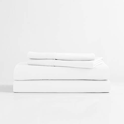Sleep Restoration Luxury Bed Sheets with All-Natural Pure Aloe Vera Treatment - Eco-Friendly, Allergy- Friendly 4-Piece Sheet Set Infused with Soothing and Moisturizing Aloe Vera - Cal King – White - Nestopia