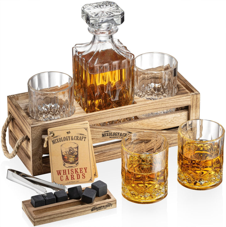 Whiskey Set w/Glasses, Stones, Stand - Nestopia