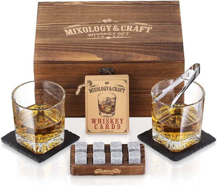 Whiskey Stones Set w/Box & Glasses - Nestopia