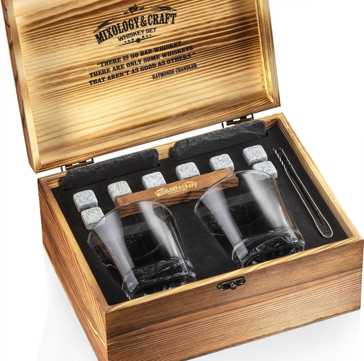 Whiskey Stones Set w/Box & Glasses - Nestopia