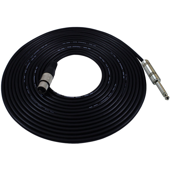 XLR M to 1/4" TRS Cables - Black - Nestopia