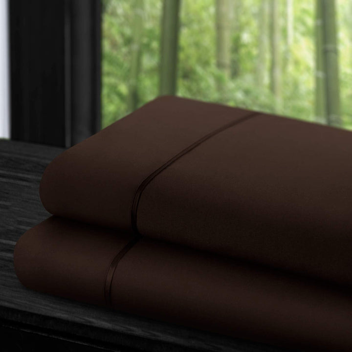 Zen Home Luxury 1500 Cal King Flat Sheet (2-Pack) - Brown - Nestopia